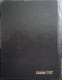 Album Lindner Ref. 1157 Format 11,8 X 16 Cms 12 Pages 5 Bandes Fond Blanc Couverture Noire Marqué Demi Lune Philatélie - Small Format, White Pages