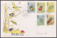 GB Great Britain 1985 Private FDC Bumble Bee, Ladybird, Cricket, Beetle, Dragonfly, Flowers, Insects, First Day Cover - Brieven En Documenten