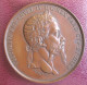 Medaille En Cuivre Visite Du Roi De Sardaigne Victor-Emmanuel II à Paris, Décembre 1855, Par Gayrard. Rare - Monarchia/ Nobiltà