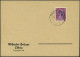LÖBAU 1 BRIEF, 1945, 6 Pf. Hitler Mit Blauviolettem Echten Aufdruck Auf Bräuer-Blancokarte, Stempel LÖBAU N (derzeit Nic - Correos Privados & Locales