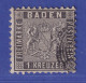 Baden 1 Kr Schwarz Wappen Mi.-Nr. 13 A Gestempelt  Gepr. BRETTL - Gebraucht