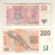 Cekia Republic 50 + 200 Korum 1994 E 1996 Repubblica Ceka  2 Notes Used - Andere & Zonder Classificatie