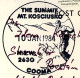 AUSTRALIA 1984 Colour Postcard Of Jindabyne With Summit Mt Kosciusko Cooma Cachet To Czechoslovakia With SG 796. - Cartas & Documentos