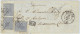 BELGIQUE - 1867 3x N°17 10c Gris (dont Une Paire) Sur Petite Enveloppe D'EECLOO (losange 108) Pour Besançon, France - 1865-1866 Profilo Sinistro