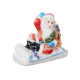 Feve Le Père Noël S'amuse 2001 Porcelaine Figurine Miniature 3cm - Personaggi