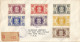 WALLIS AND FUTUNA - 7 STAMP 26 FR FRANKING "LONDON" ISSUE ON REGISTERED COVER TO THE USA - 1945 - Briefe U. Dokumente