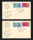 4695/ Viet Nam (Vietnam) N°359/360 30/3/1965 Fdc Non Dentelé Imperf Espace Space Lettre Cover Briefe Cosmos  - Asia