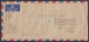 Malaya Johore 1956 Used Airmail Cover To India, Palm Tree, Stamps - Johore