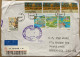 CHINA 2024, COVER USED TO INDIA, 2018  YANGTSEY RIVER VIEW,  1999 DRAGON MULTI 7 STAMP,  HANGZHOU CITY CANCEL. - Storia Postale