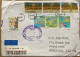 CHINA 2024, COVER USED TO INDIA, 2018  YANGTSEY RIVER VIEW,  1999 DRAGON MULTI 7 STAMP,  HANGZHOU CITY CANCEL. - Brieven En Documenten