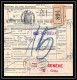 25109 Bulletin D'expédition France Colis Postaux Fiscal Lourdes 3/9/1937 Zagreb Croatie Croatia GENEVE Suisse (Swiss) - Cartas & Documentos