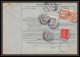 25063 Bulletin D'expédition France Colis Postaux Fiscal Haut Rhin 1927 Sarreguemines Semeuse + Merson 145+206 - Brieven & Documenten