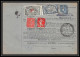 25004 Bulletin D'expédition France Colis Postaux Fiscal Haut Rhin - 1927 Mulhouse Merson 123+207 Valeur Déclarée - Cartas & Documentos