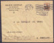 Env. "Banque Société Générale De Belgique " Affr. OC15 Flam. BRÜSSEL /9.II 1917 Pour EECLOO - Cachet [Postprüfungsstelle - OC1/25 Generalgouvernement 