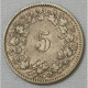 SUISSE SWITZERLAND, MONNAIE 5 RAPPEN 1874 B - Other & Unclassified