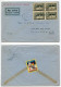 Finland 1947 Airmail Cover; Helsinki To Philadelphia PA; 5m. Porvoo Old Town Hall, Block Of Four; Christmas Seal - Brieven En Documenten