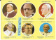 Cartolina Papi Vedute Vedutine Papa Pio XI Pio XII Giovanni XXIII Paolo VI Giovanni Paolo I Giovanni Paolo II (v.retro) - Popes