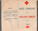 Fumel (47) :   CROIX ROUGE Carte D'adhérent Avec Vignette  1946 (voir La ,description) (PPP47796) - Rode Kruis