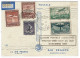 Nov. 1937 - C P Air France " Liaison Postale Aérienne FRANCE-AMERIQUE DU SUD / NOVEMBRE 1937 " - Affr. Mixte - 1927-1959 Covers & Documents