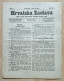 Hrvatska Zastava Pucke Novine Starceviceve Hrvatske Stranke Prava 1908 Br. 32  Croatia Ante Starcevic Newspaper - Altri & Non Classificati