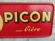 Delcampe - Ancienne Plaque Tôle Publicitaire Picon Bière - Licores & Cervezas
