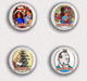 Delcampe - 210 X TINTIN BADGE BUTTON PIN SET 5 (1inch/25mm Diameter) - Pin's