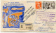 FRANCE ENVELOPPE ILLUSTREE RECOMMANDEE "1ere LIAISON AERIENNE PARIS-JOHANNESBURG" DEPART PARIS 26-10-1953.......... - 1927-1959 Brieven & Documenten