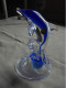 Vintage - Statuette De Dauphin Bleu En Cristal D'Arques France - Glass & Crystal