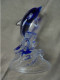 Delcampe - Vintage - Statuette De Dauphin Bleu En Cristal D'Arques France - Vetro & Cristallo