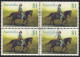 AUSTRALIA 1986 QEII $1, Multicoloured, Block Of 4, Horses-Pony SG1012 FU - Usati