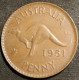 AUSTRALIE - AUSTRALIA - 1 PENNY 1951 • ( Perth ) - George VI Sans "IND:IMP" - KM 43 - Penny