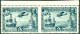 SPAIN 1930 SPANISH-AMERICAN EXPO AT SEVILLE AIR MAILS, 4p PAIR IMPERF VERTICALLY** - Unused Stamps