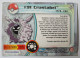 CARTE POKEMON # 91 CRUSTABRI TOPPS TV ANIMATION ÉDITION FR - Other & Unclassified