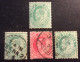 Indes Anglaises 6 Édouard VII Postage And Revenue Lot De 4 Timbres - 1902-11 Roi Edouard VII