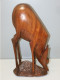 -BELLE GRANDE ANCIENNE STATUE ANTILOPE BOIS Sculpté Orig. AFRIQUE Jus Grenier    E - Afrikaanse Kunst