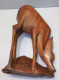 Delcampe - -BELLE GRANDE ANCIENNE STATUE ANTILOPE BOIS Sculpté Orig. AFRIQUE Jus Grenier    E - Art Africain