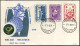 Delcampe - FDC 1053/62 + PA30/35 - Verenigde Naties Op De Wereldtentoonstelling Te Brussel - 1951-1960