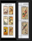 Ajman - 2638a N°809/816 A HOKUSAI Cigogne Crane Stork Oiseaux Birds Peinture Tableaux Paintings ** MNH  - Storks & Long-legged Wading Birds