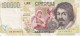 BILLETE DE ITALIA DE 100000 LIRE DEL AÑO 1994 DE CARAVAGGIO (BANKNOTE) DIFERENTES FIRMAS - 100000 Liras