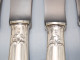 Delcampe - -12 COUTEAUX LAMES MARQUEES CHRISTOFLE FRANCE Modèle POMPADOUR Déco TABLE   E - Silverware