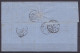L. Affr. Paire N°19 Lpts "215" Càd LEUZE /27 JUIN 1867 Pour ROUEN - [PD] (au Dos: Càd PARIS, Ambulants FRANCE MIDI I & P - 1865-1866 Profile Left
