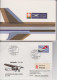 Schweiz, 1981, Pro Aero -  Folder Mit 5 Luftpostbriefen, Mit Jubiläumsflügen Befördert - Brieven En Documenten