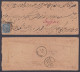 Inde British East India Company Queen Victoria Used 1884 Cover Half Anna Stamp, Jeypore, Jaipur, Jodhpur Re-directed - 1858-79 Compagnia Delle Indie E Regno Della Regina