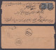 Inde British East India Company Queen Victoria Used 1884 Cover 2X Half Anna Stamp, Jeypore, Jaipur, Jodhpur Re-directed - 1858-79 Crown Colony