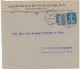 37679# SEMEUSE PERFORE F W&C PETITS FILS FRANCOIS DE WENDEL HAYANGE PERFIN LETTRE Obl ROSSELANGE MOSELLE 1924 - Covers & Documents