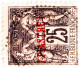 LEVANT FRANÇAIS - 1886/1901 Yv.4 1pi/25c Noir/rose Type Sage Oblitéré "CAVALLE" (31 Mai 1889) - TB - Used Stamps