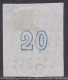 GREECE Missing Perls On1862-67 Large Hermes Head Consecutive Athens Prints 20 L Blue Vl. 32 A - Used Stamps