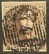 Epaulet OBP 1 - 10c ACAJOU - P4 Anvers - Curiositeit 'lusvormige Krul In Papier' - 1849 Epaulettes