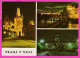 294640 / Czechoslovakia - Praha Night National Museum Hradcany Bridge Tower PC 1971 Praha USED 30h Czech Towns - Košice - Storia Postale