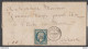 LETTRE HORS COTE LUXE RRR N°10 BLEU VERDATRE + RRRR PD Manuscrit - 1852 Luigi-Napoleone